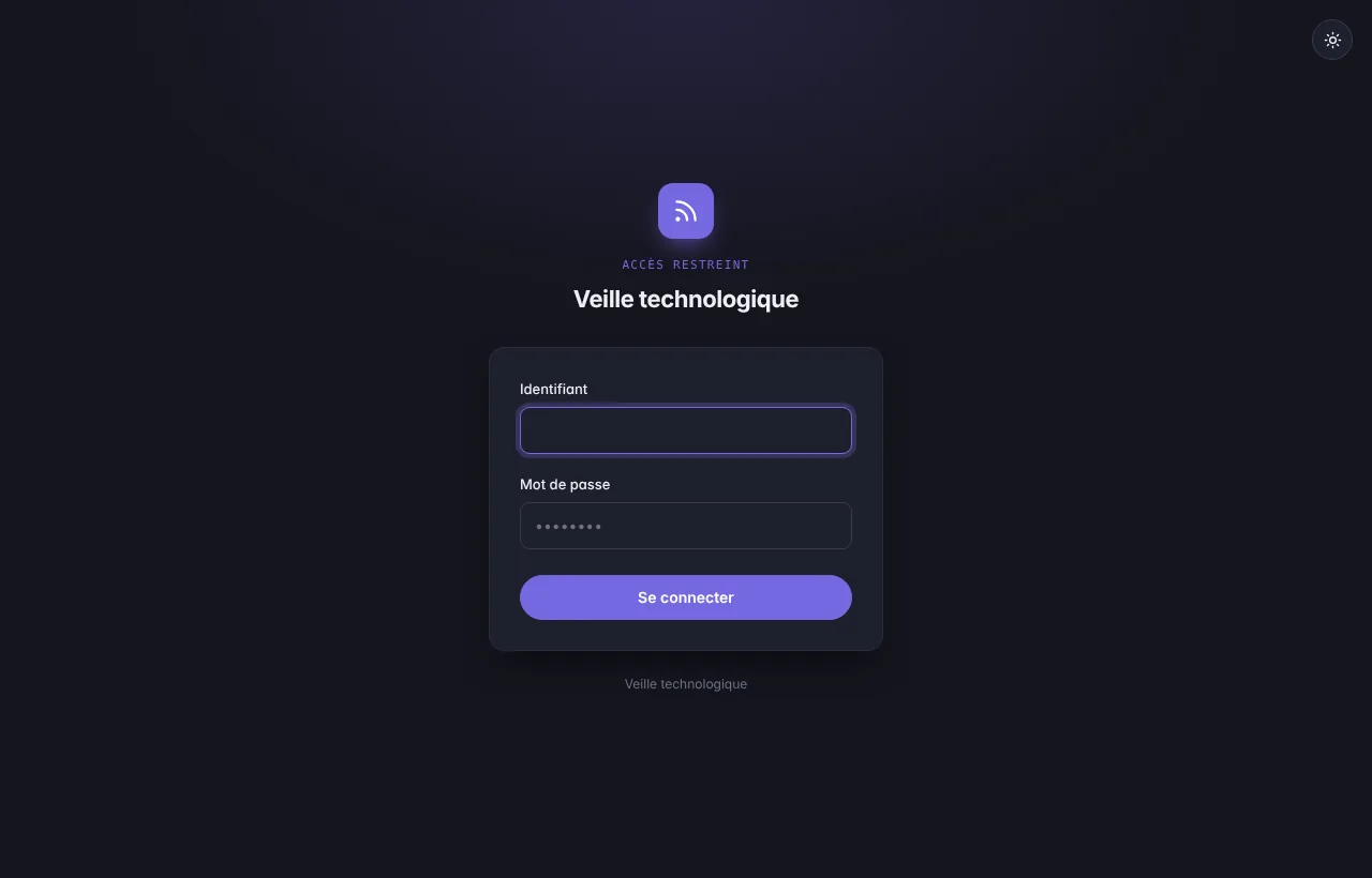 La page de connexion